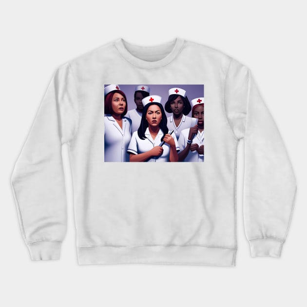 Protesting nurses Crewneck Sweatshirt by Colin-Bentham